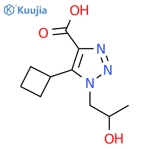 5-cyclobutyl-1-(2-hydroxypropyl)-1H-1,2,3-triazole-4-carboxylic acid structure
