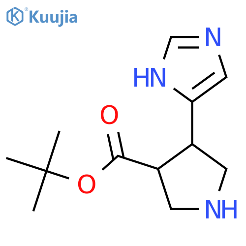 tert-butyl 4-(1H-imidazol-5-yl)pyrrolidine-3-carboxylate structure
