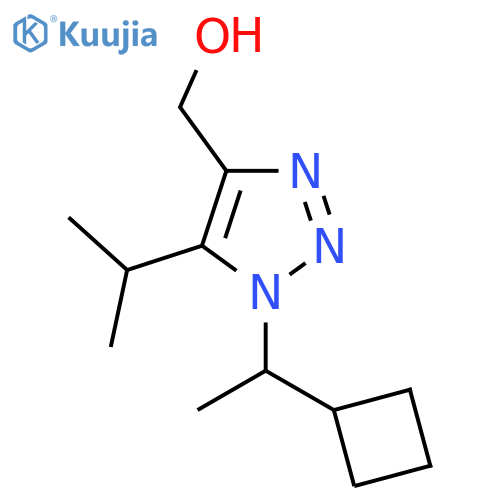 1-(1-cyclobutylethyl)-5-(propan-2-yl)-1H-1,2,3-triazol-4-ylmethanol structure