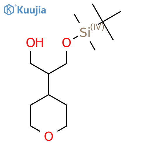 3-(tert-butyldimethylsilyl)oxy-2-(oxan-4-yl)propan-1-ol structure