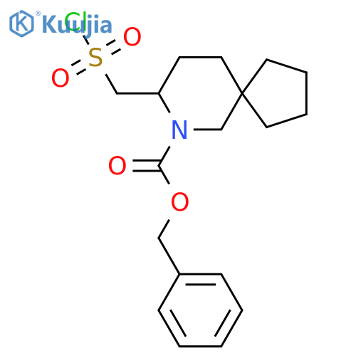 benzyl 8-(chlorosulfonyl)methyl-7-azaspiro4.5decane-7-carboxylate structure