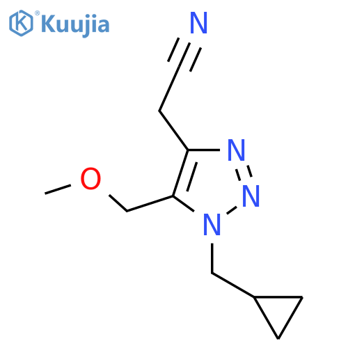 2-1-(cyclopropylmethyl)-5-(methoxymethyl)-1H-1,2,3-triazol-4-ylacetonitrile structure