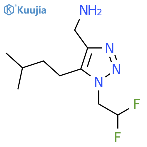 1-(2,2-difluoroethyl)-5-(3-methylbutyl)-1H-1,2,3-triazol-4-ylmethanamine structure