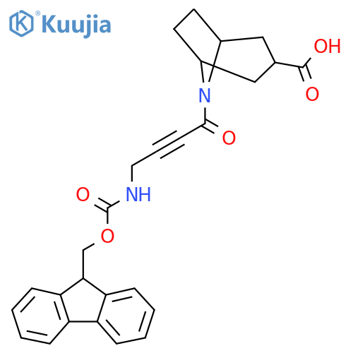 8-4-({(9H-fluoren-9-yl)methoxycarbonyl}amino)but-2-ynoyl-8-azabicyclo3.2.1octane-3-carboxylic acid structure
