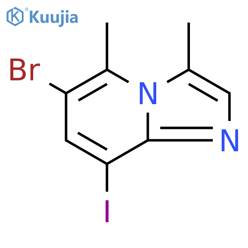 6-bromo-8-iodo-3,5-dimethylimidazo[1,2-a]pyridine structure