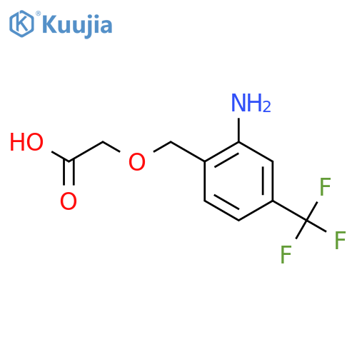 2-{2-amino-4-(trifluoromethyl)phenylmethoxy}acetic acid structure