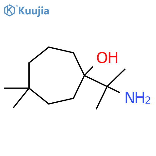 1-(2-aminopropan-2-yl)-4,4-dimethylcycloheptan-1-ol structure