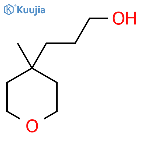 3-(4-methyloxan-4-yl)propan-1-ol structure