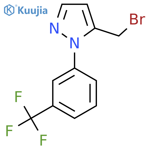 5-(bromomethyl)-1-3-(trifluoromethyl)phenyl-1H-pyrazole structure