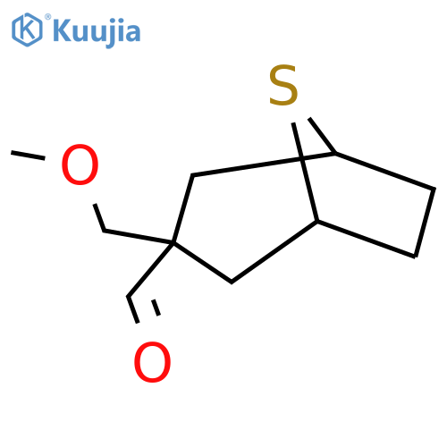 3-(methoxymethyl)-8-thiabicyclo3.2.1octane-3-carbaldehyde structure