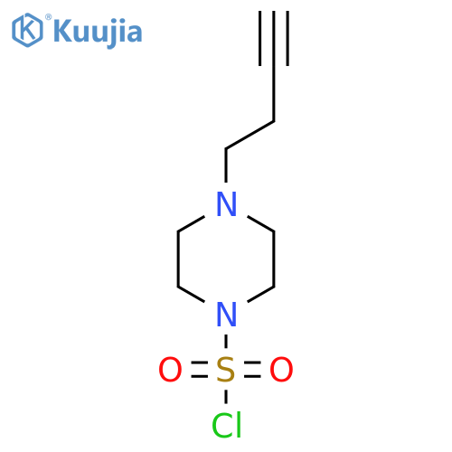 4-(but-3-yn-1-yl)piperazine-1-sulfonyl chloride structure