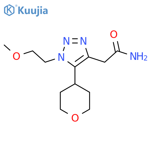 2-1-(2-methoxyethyl)-5-(oxan-4-yl)-1H-1,2,3-triazol-4-ylacetamide structure