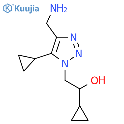 2-4-(aminomethyl)-5-cyclopropyl-1H-1,2,3-triazol-1-yl-1-cyclopropylethan-1-ol structure