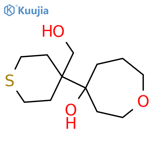 4-4-(hydroxymethyl)thian-4-yloxepan-4-ol structure