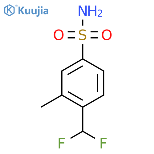 4-(difluoromethyl)-3-methylbenzene-1-sulfonamide structure