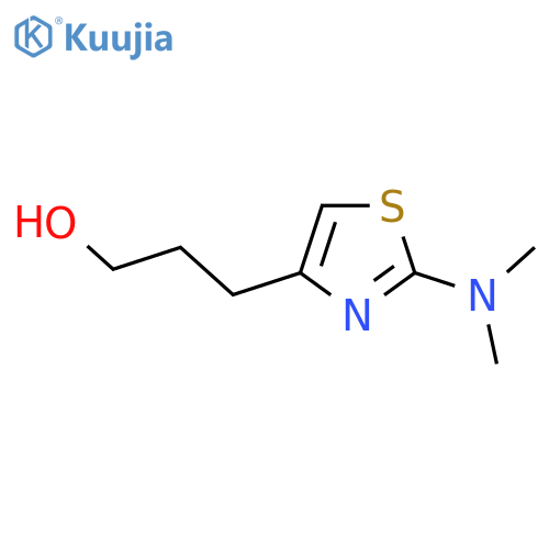 3-2-(dimethylamino)-1,3-thiazol-4-ylpropan-1-ol structure
