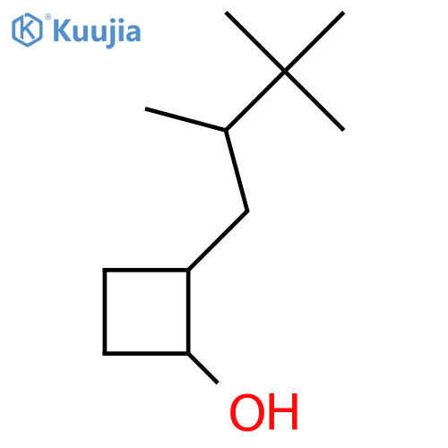 2-(2,3,3-trimethylbutyl)cyclobutan-1-ol structure