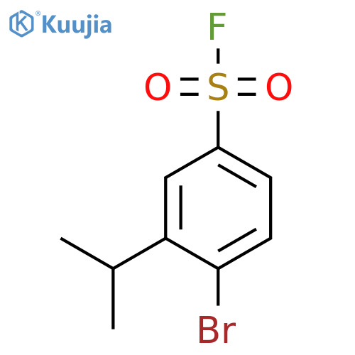 4-bromo-3-(propan-2-yl)benzene-1-sulfonyl fluoride structure