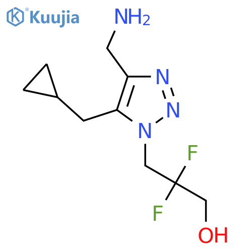 3-4-(aminomethyl)-5-(cyclopropylmethyl)-1H-1,2,3-triazol-1-yl-2,2-difluoropropan-1-ol structure