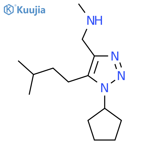 {1-cyclopentyl-5-(3-methylbutyl)-1H-1,2,3-triazol-4-ylmethyl}(methyl)amine structure