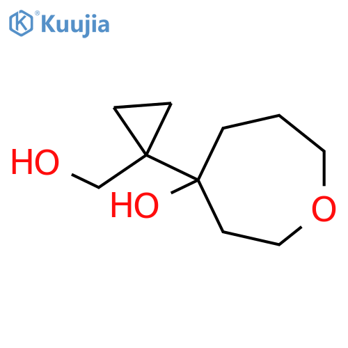 4-1-(hydroxymethyl)cyclopropyloxepan-4-ol structure