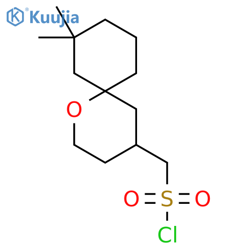{8,8-dimethyl-1-oxaspiro5.5undecan-4-yl}methanesulfonyl chloride structure