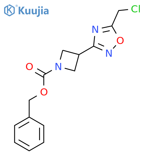 benzyl 3-5-(chloromethyl)-1,2,4-oxadiazol-3-ylazetidine-1-carboxylate structure