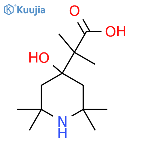 2-(4-Hydroxy-2,2,6,6-tetramethylpiperidin-4-yl)-2-methylpropanoic acid structure