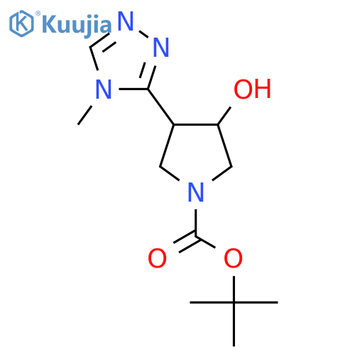 tert-butyl 3-hydroxy-4-(4-methyl-4H-1,2,4-triazol-3-yl)pyrrolidine-1-carboxylate structure