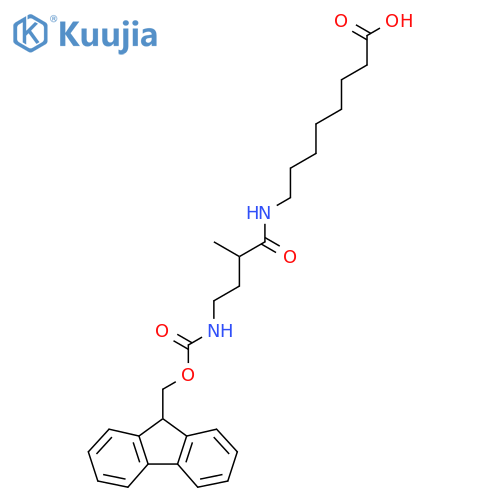 8-4-({(9H-fluoren-9-yl)methoxycarbonyl}amino)-2-methylbutanamidooctanoic acid structure