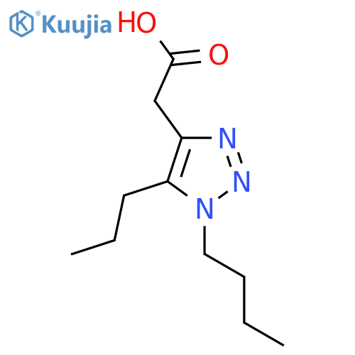 2-(1-butyl-5-propyl-1H-1,2,3-triazol-4-yl)acetic acid structure