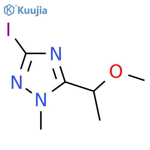 3-iodo-5-(1-methoxyethyl)-1-methyl-1H-1,2,4-triazole structure