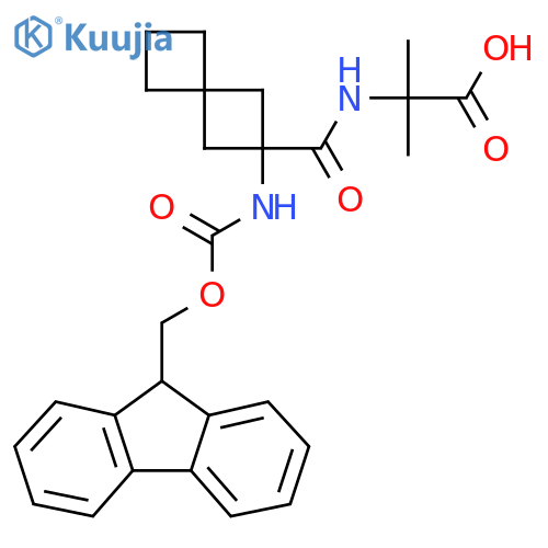 2-{2-({(9H-fluoren-9-yl)methoxycarbonyl}amino)spiro3.3heptan-2-ylformamido}-2-methylpropanoic acid structure