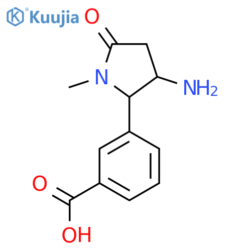 3-(3-amino-1-methyl-5-oxopyrrolidin-2-yl)benzoic acid structure