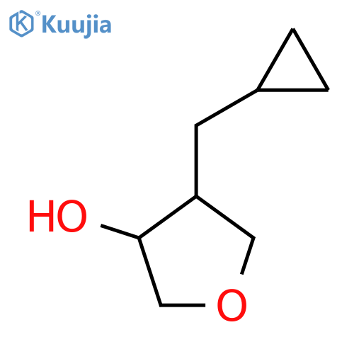 4-(cyclopropylmethyl)oxolan-3-ol structure