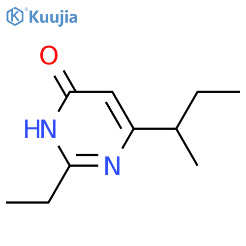 6-(butan-2-yl)-2-ethylpyrimidin-4-ol structure
