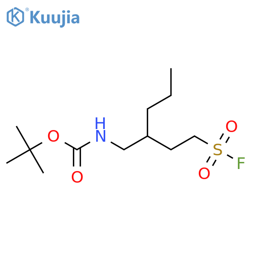 tert-butyl N-4-(fluorosulfonyl)-2-propylbutylcarbamate structure