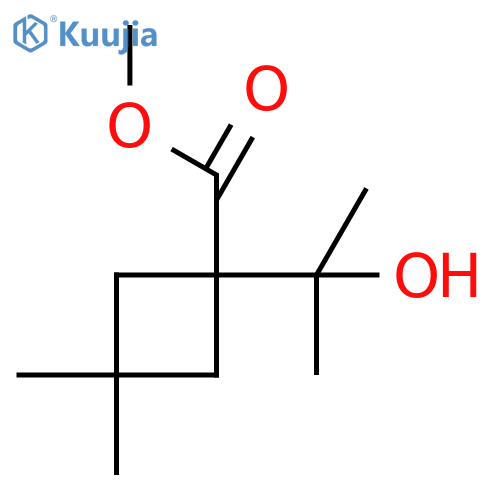 methyl 1-(2-hydroxypropan-2-yl)-3,3-dimethylcyclobutane-1-carboxylate structure