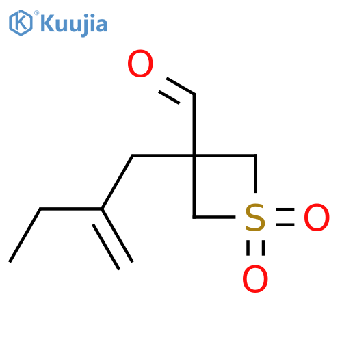 3-(2-methylidenebutyl)-1,1-dioxo-1lambda6-thietane-3-carbaldehyde structure