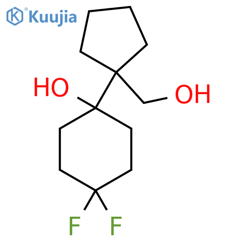 4,4-difluoro-1-1-(hydroxymethyl)cyclopentylcyclohexan-1-ol structure