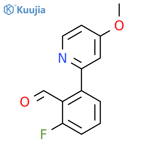 2-fluoro-6-(4-methoxypyridin-2-yl)benzaldehyde structure