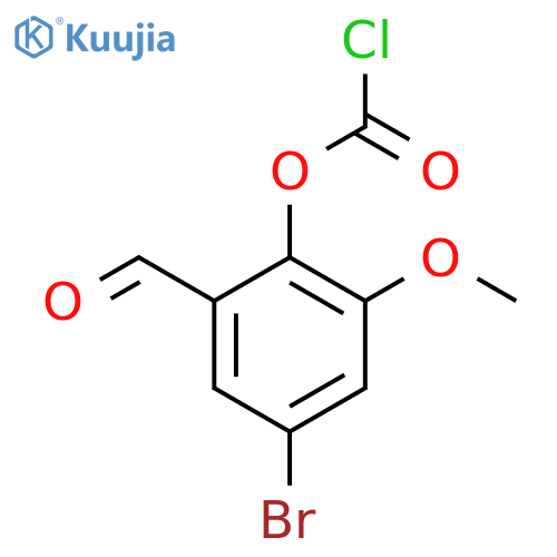 4-bromo-2-formyl-6-methoxyphenyl chloroformate structure