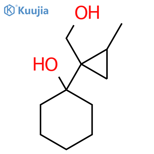 1-1-(hydroxymethyl)-2-methylcyclopropylcyclohexan-1-ol structure