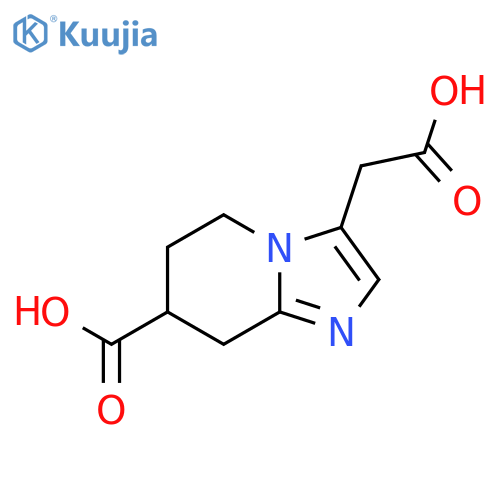 3-(carboxymethyl)-5H,6H,7H,8H-imidazo1,2-apyridine-7-carboxylic acid structure