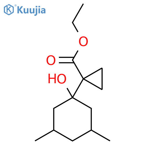 Ethyl 1-(1-hydroxy-3,5-dimethylcyclohexyl)cyclopropane-1-carboxylate structure