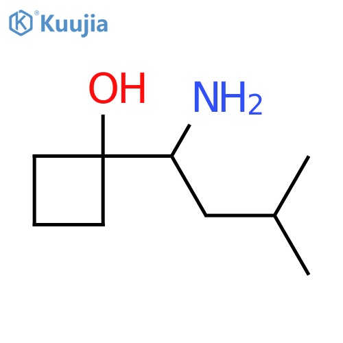 1-(1-amino-3-methylbutyl)cyclobutan-1-ol structure