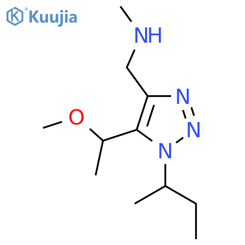 {1-(butan-2-yl)-5-(1-methoxyethyl)-1H-1,2,3-triazol-4-ylmethyl}(methyl)amine structure