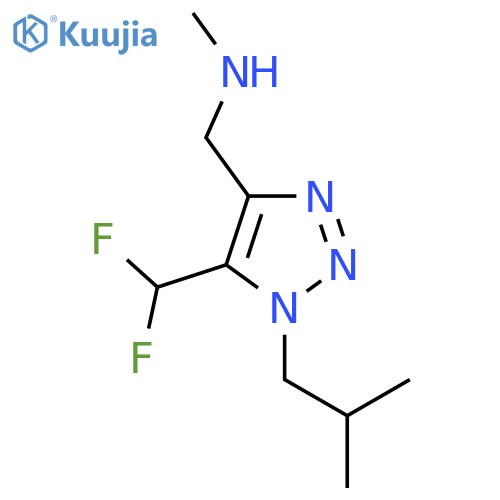 {5-(difluoromethyl)-1-(2-methylpropyl)-1H-1,2,3-triazol-4-ylmethyl}(methyl)amine structure