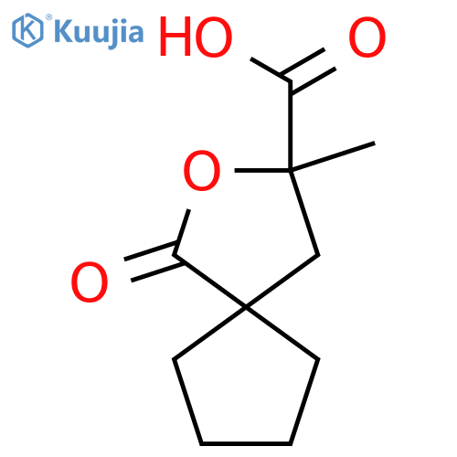 3-methyl-1-oxo-2-oxaspiro4.4nonane-3-carboxylic acid structure