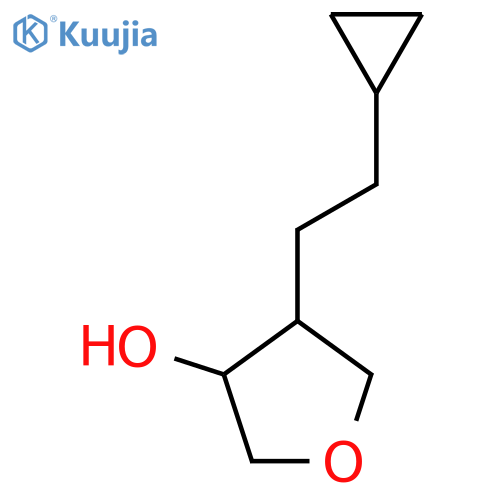 4-(2-cyclopropylethyl)oxolan-3-ol structure